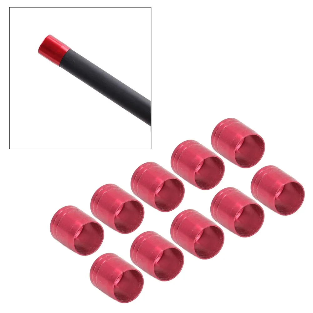 10PCS OD 7.6mm ID 6.2mm Archery Arrow Shaft Rings Aluminum Alloy Bow Arrow Support Rings Arrow Nock Rings Hunting Bow Arrow