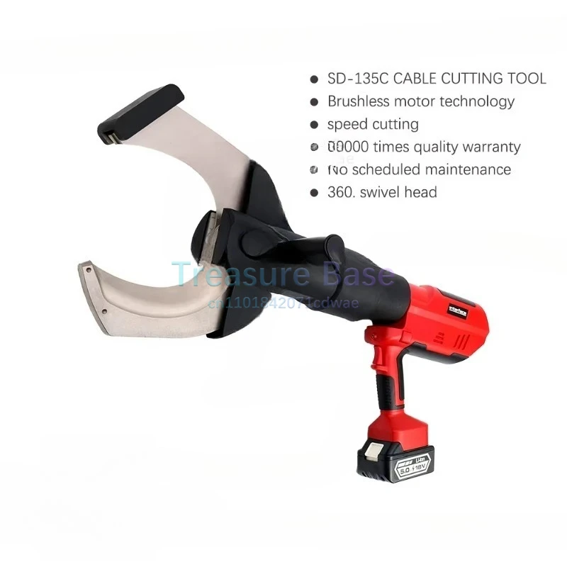 

Interface 135C Hydraulic Cable Cutter for Dia 105mm Armoured Cordless Electrical Battery Powered Cable Cutting Tools
