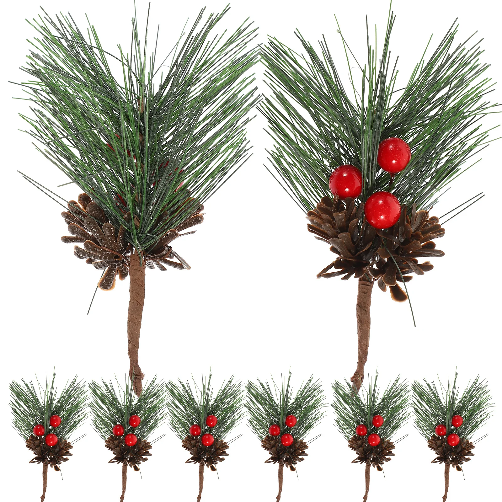 10pcs Artificial Berries Stems Simulation Berries Decor For Christmas Vase Filler Diy Craft Xmas Party Table Centerpiece Home