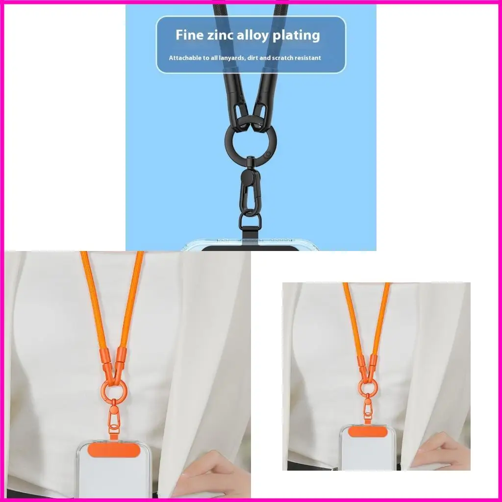 Rotatable Detachable Phone Holder with Secure Lock 360 Degree Rotating Phone Grip Strap for Smartphone Camera