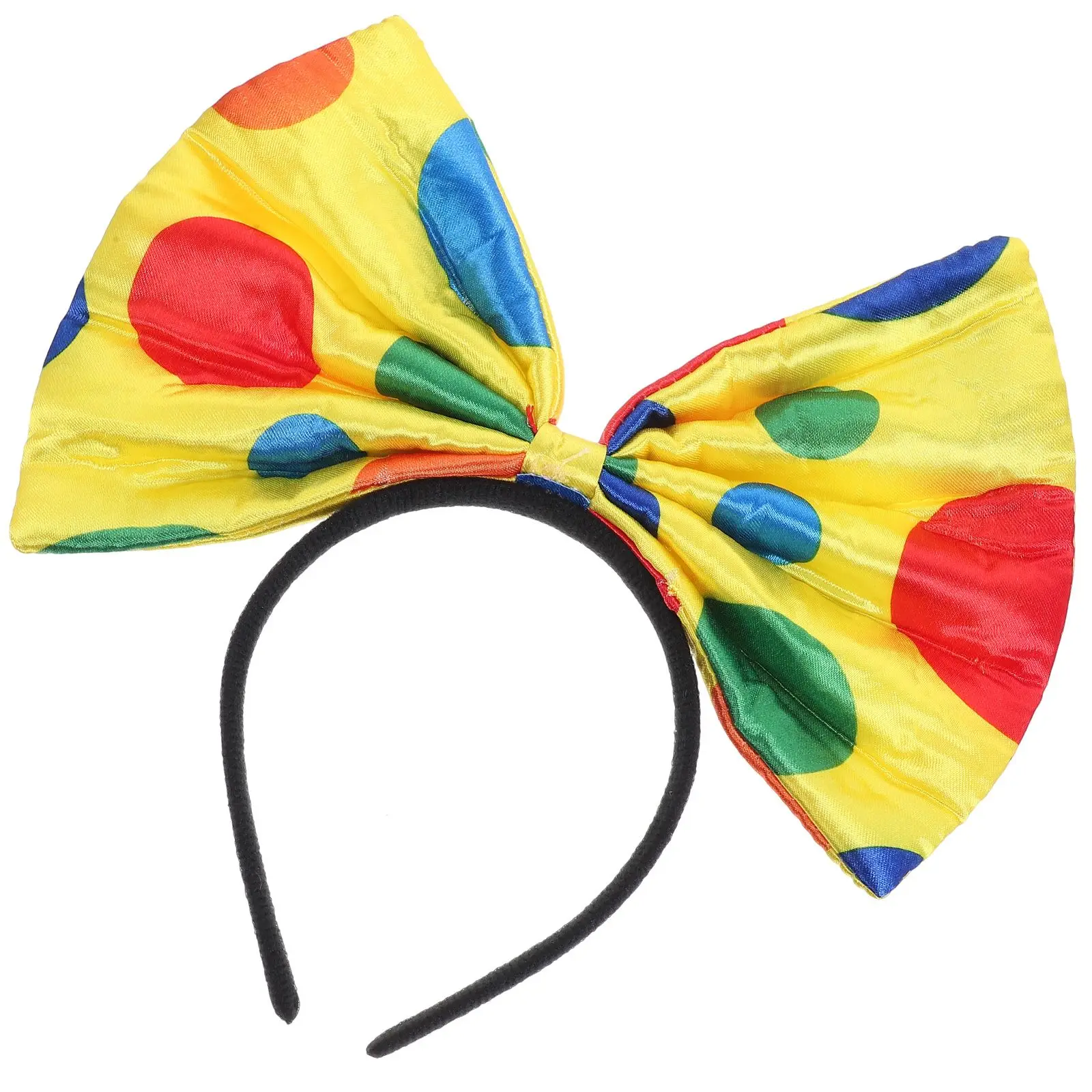 

Oversized Bow Clown Headband Party Dress Up Hair Hoops Halloween Headdress Cosplay Costume Prop Decorative Lightweight Novelty