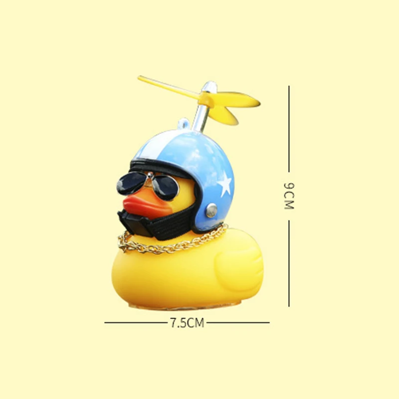 Capacete de pato amarelo pequeno para decoração de carro, quebrando, fofo, quebrando, motocicleta, acessórios de bicicleta, presente