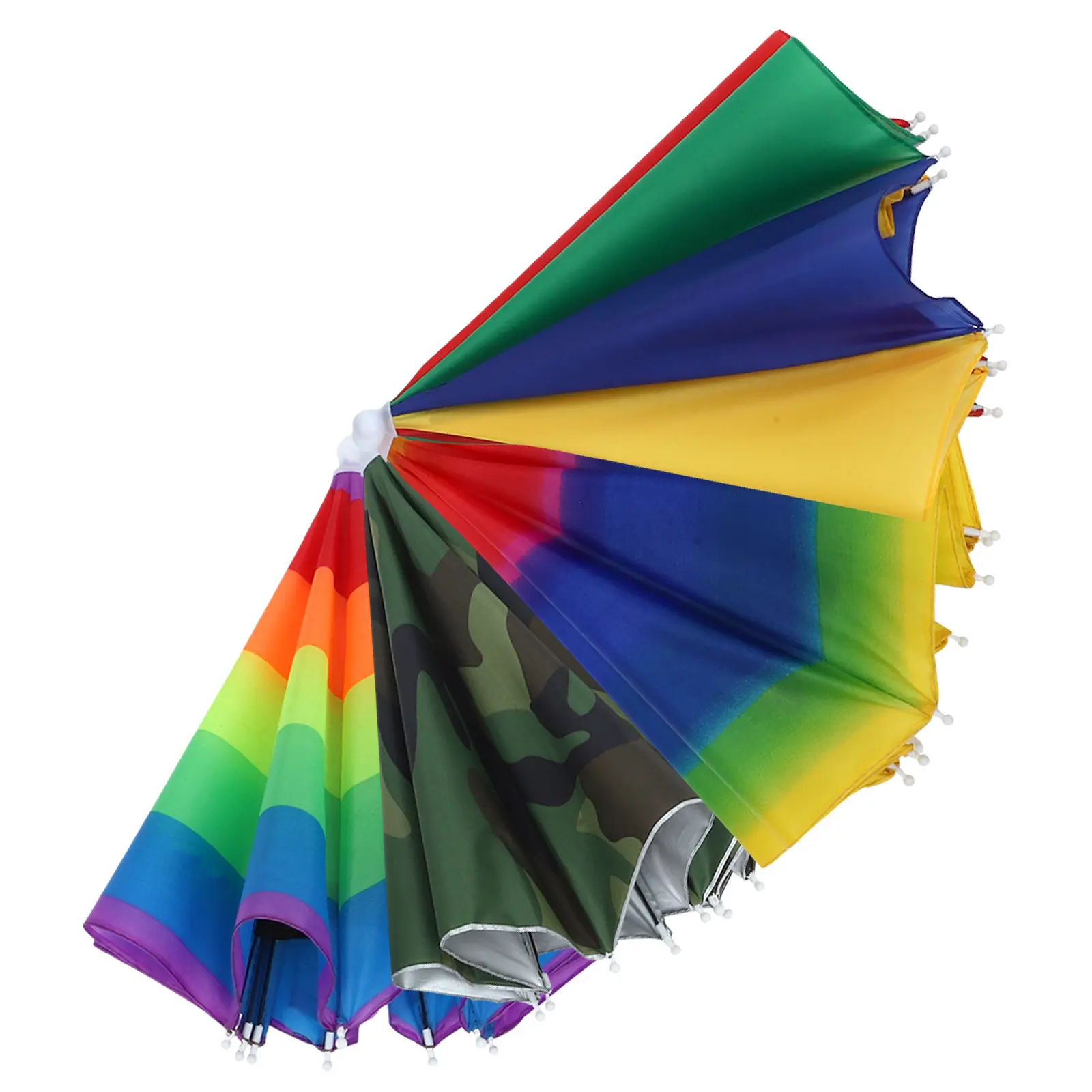 4-個の傘帽子大人用防風日雨保護釣りハイキングキャンプアウトドア活動軽量折りたたみ式-uv