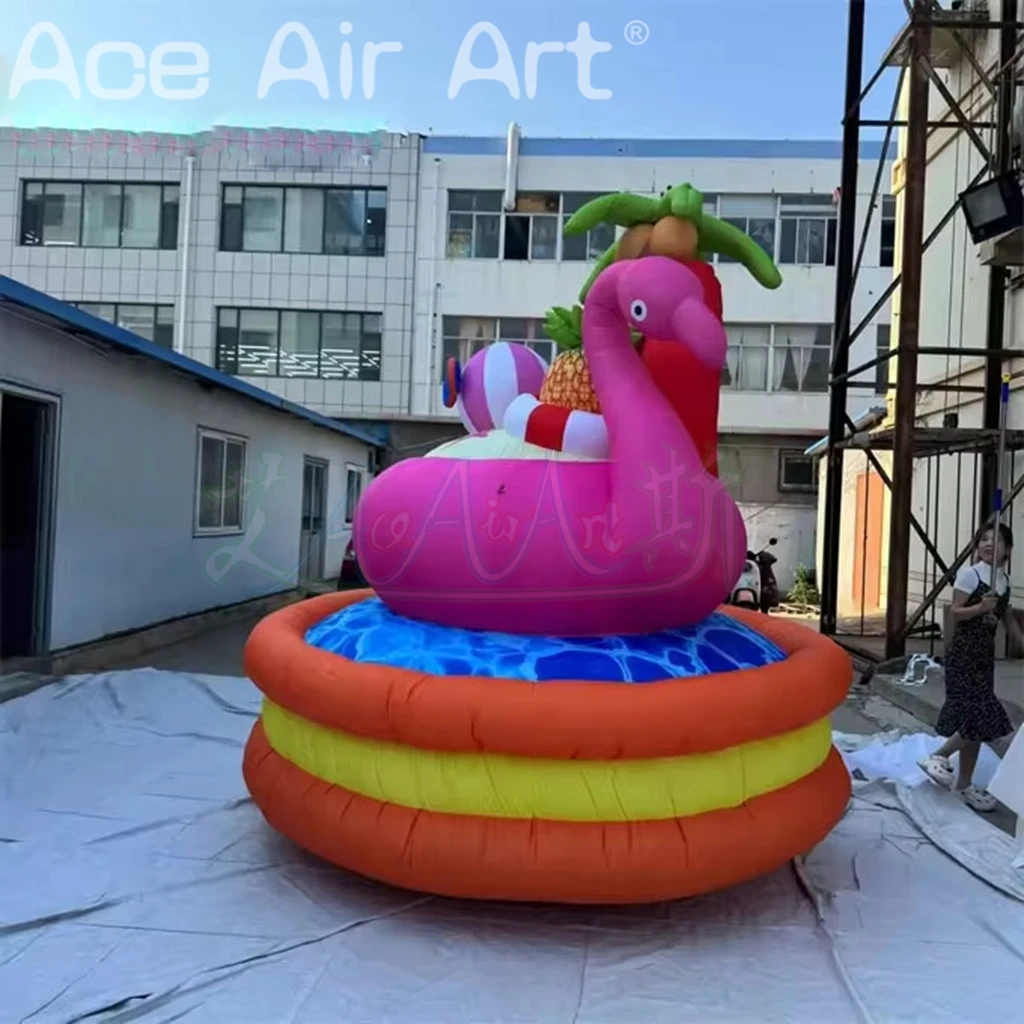 Inflatable Flamingo Swimming Pool Balloon for tropical Sea Party Summer Beach Decoration