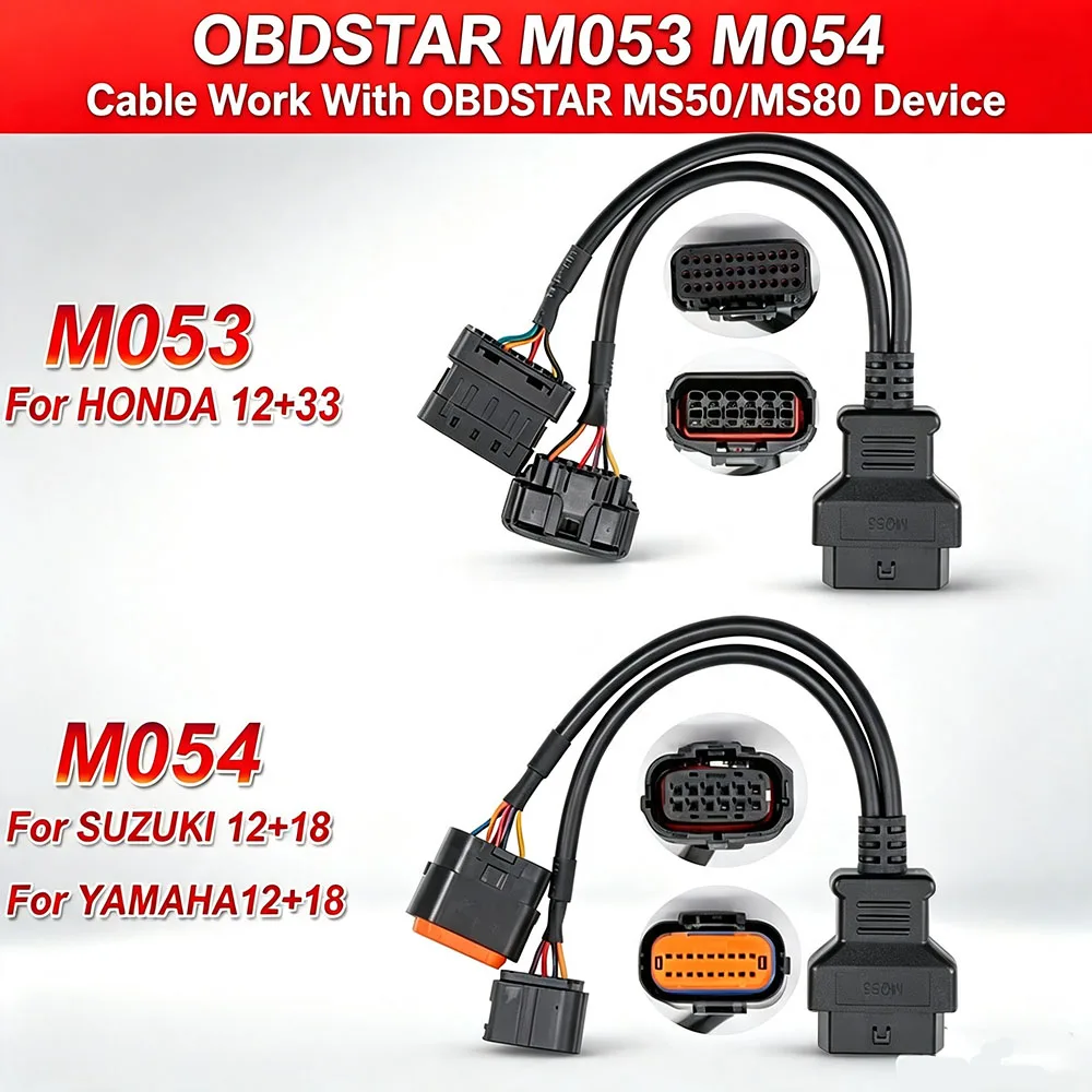 ホンダ-ヤマハ-スズキ用obdstar-m053-m054ケーブル、obdstar-ms50-ms80デバイスと連携するバイク用イモビライザーアダプター