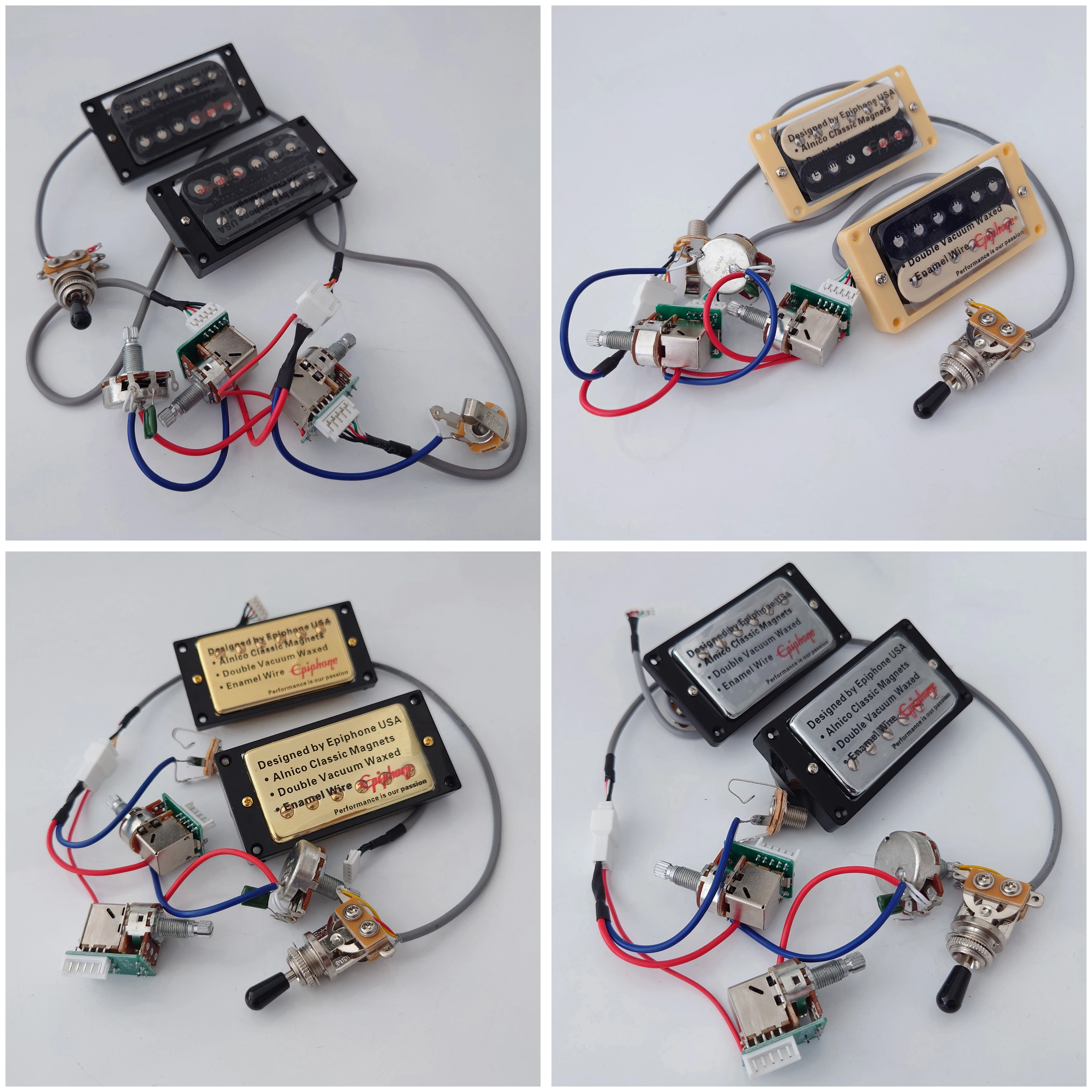 

Guitar Pickups Humbucker Pickups Set with 2V1T 4C Push Pull Wiring Harness For SG Guitar Replacement Parts