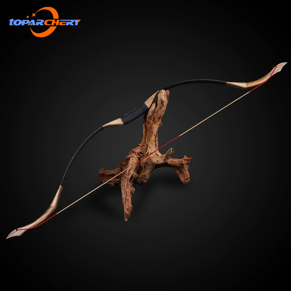 Toparchery Powerful Archery Hunting Bow, Wooden Laminated Recurve Bow for Outdoor Shooting, 30-50lbs