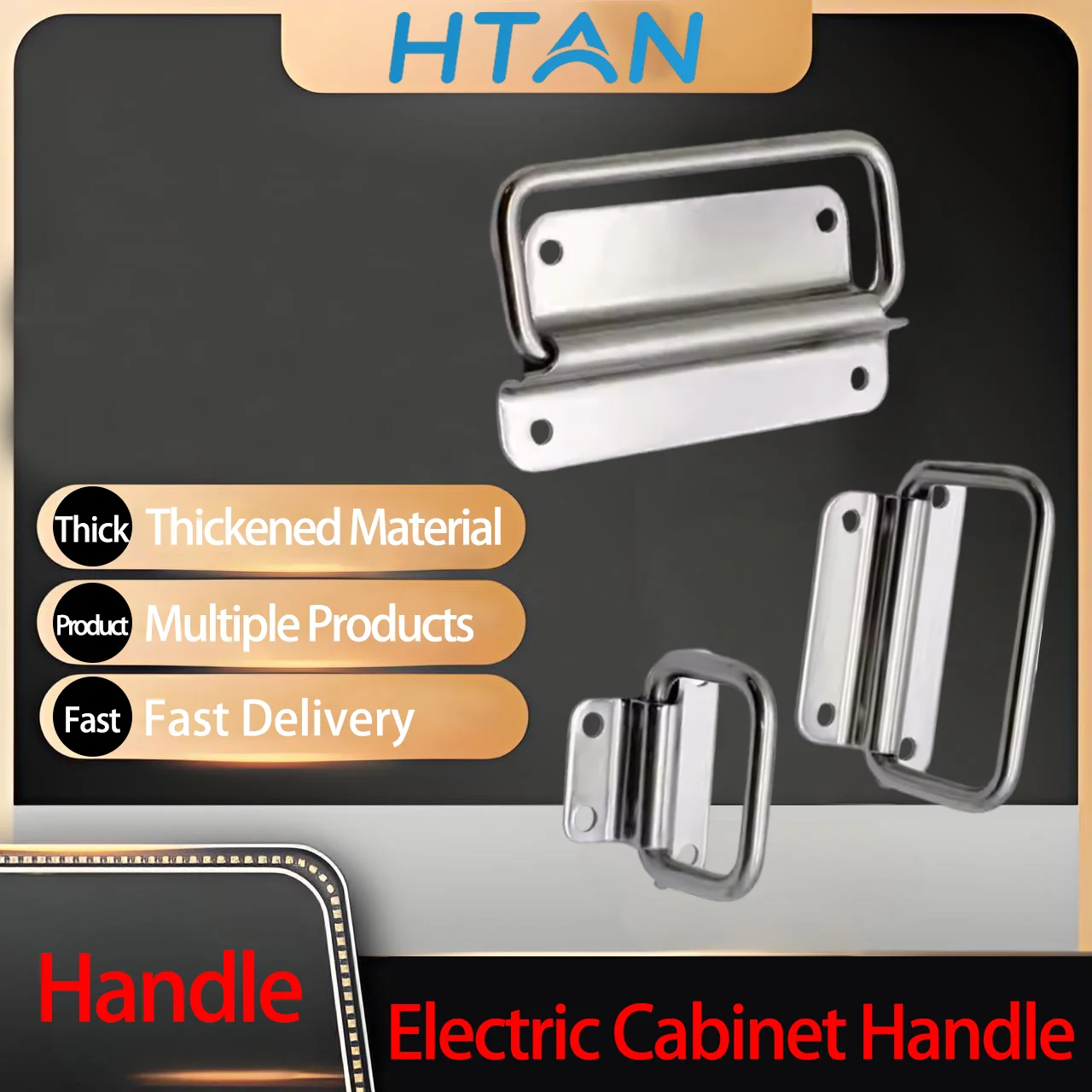 

Thickened 304 Stainless Steel Folding Handle for Industrial Electrical Automation Equipment Movable Toolbox Durable Handle