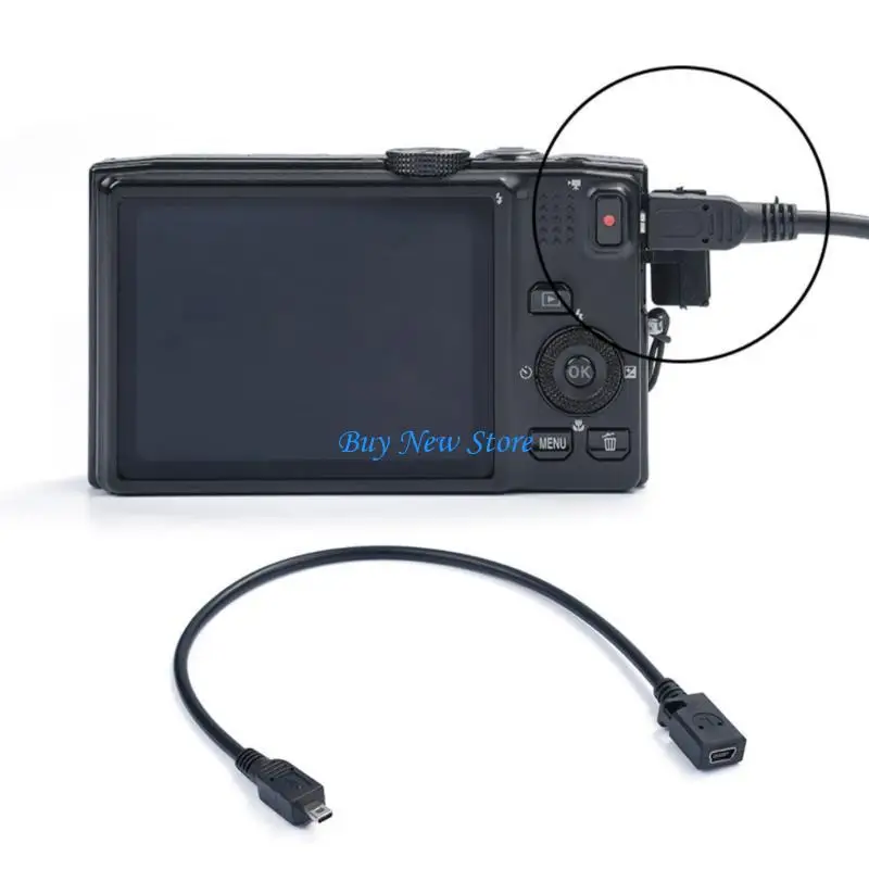 

20CE Mini USB 5Pin Female to Mini 8Pin Male Adapter Cable for Efficient Data Transfer and Device Charging