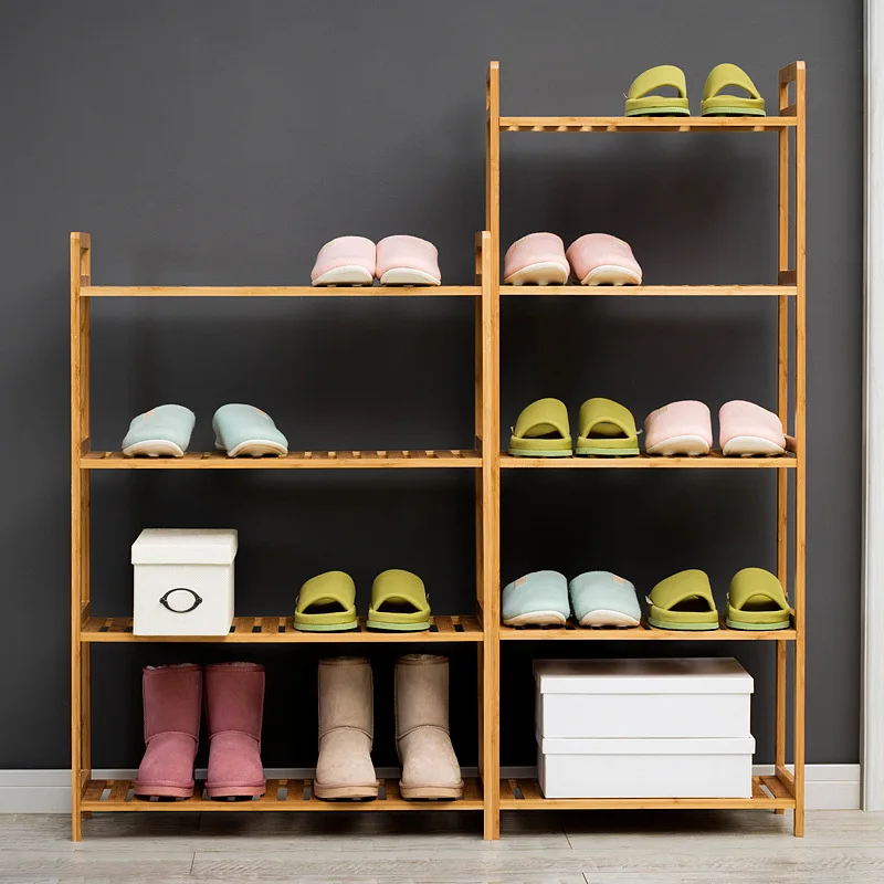 

Multi-Layer Simple Bamboo Shoe Rack Home Living Room Slippers Sports Shoes Storage Rack Shoe Cabinet Sundries Organizer Rack
