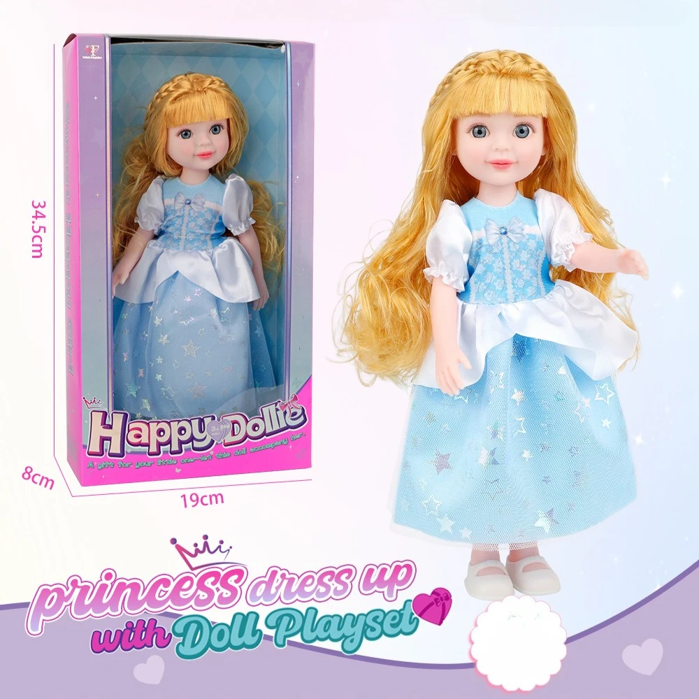 1Pc Soft Vinyl Princess Doll Gift Box with Outfits, cute dress-up figure, gentle pretend play birthday & holiday gift for girls