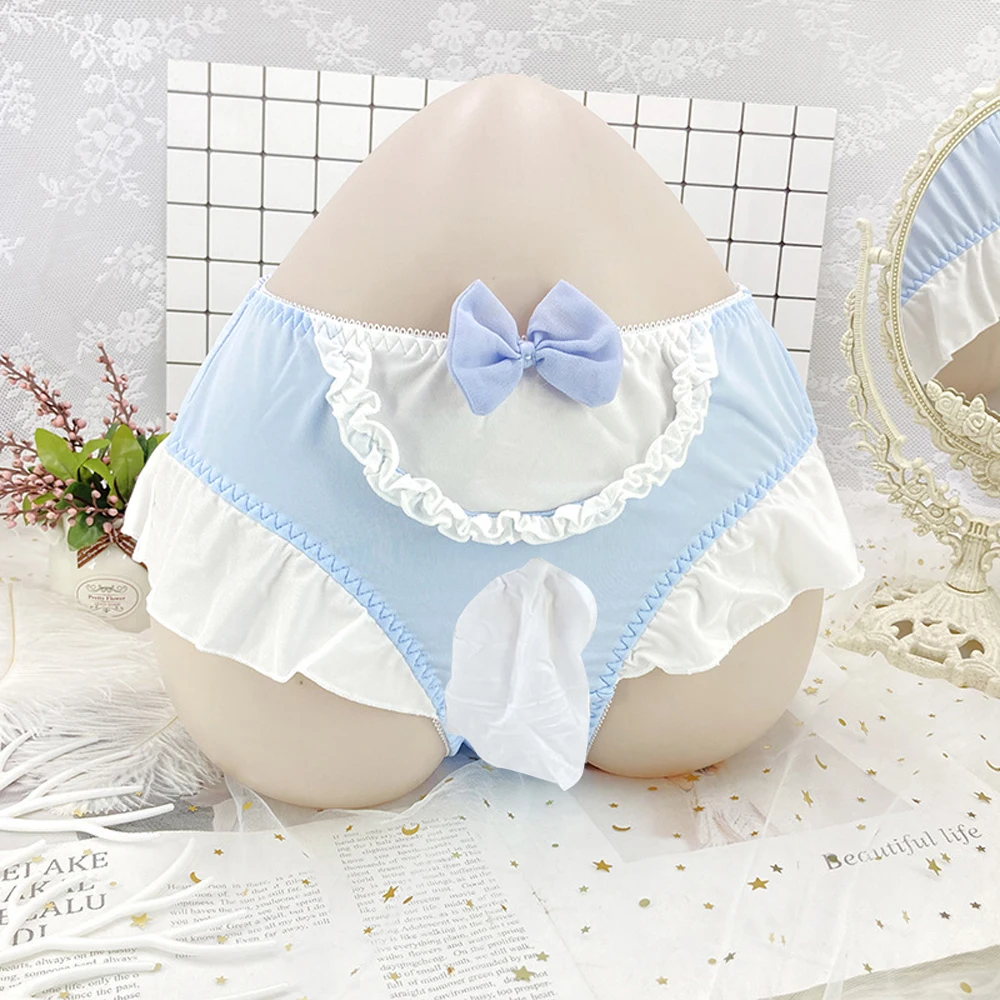 

Man Sissy Panties Gay Sexy Underwear JJ Sleeve Erotic Lingerie Men Japanese Cute Maid Butterfly Tie Elephant Trunk Underpants