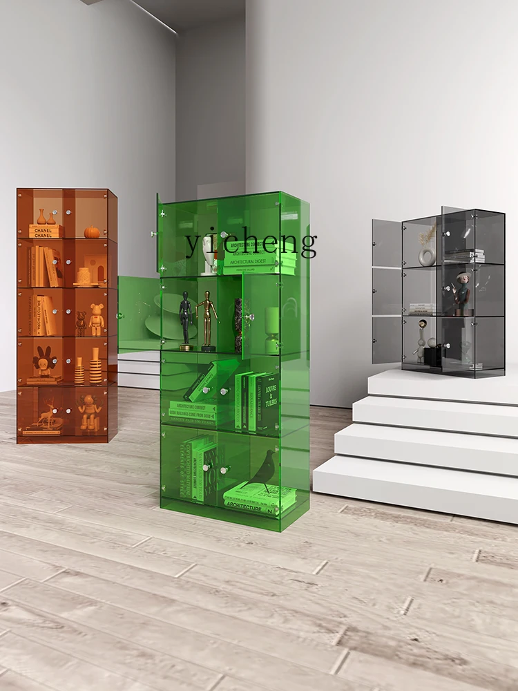

XL Nordic acrylic bookshelf shelf double door floor-to-ceiling multi-layer storage cabinet