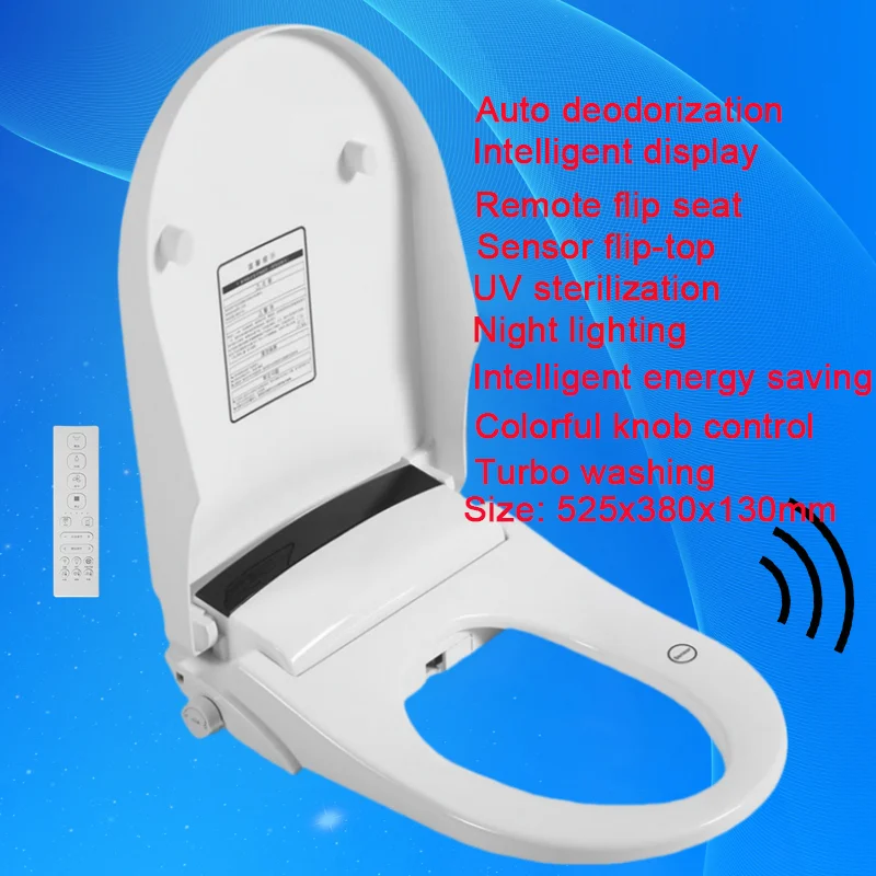 U asiento de inodoro con tapa inteligente Abbatant wc Toilette Lunettes de Toilette Japonaise Tapa Inodoro Inteligente cubierta de inodoro con detección