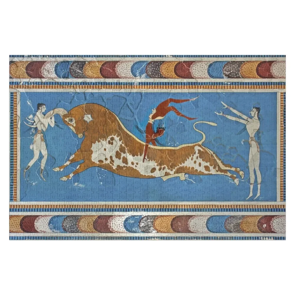 Bull-Leaping Fresco Jigsaw Puzzle Wooden Name Custom Personalized Jigsaw Custom Puzzle