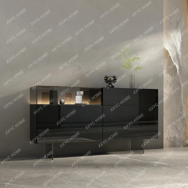 XX Style Light Luxury Solid Wood Entryway Drawer Cabinet Modern Living Room Wall-Mounted Floating Sideboard Storage