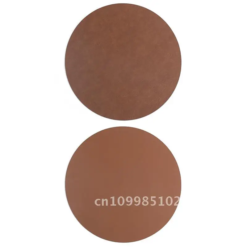 

Craft Double-sided Leather Place Mat Tea Cup Mat Waterproof and Oil-proof Table Mat Western Restaurant Heat Insulation Mat Meal