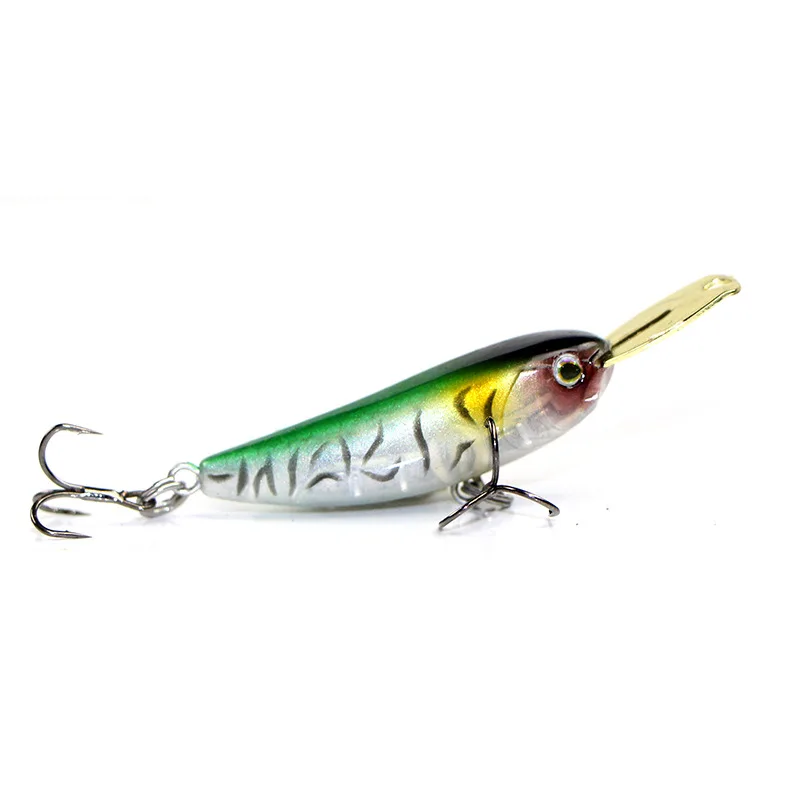 Riser Pencil Fishing Lures, Mini isca Minnow, boca dura artificial, Wobblers, tiro longo, listra branca, 5,5g, 8,5g, 1pc