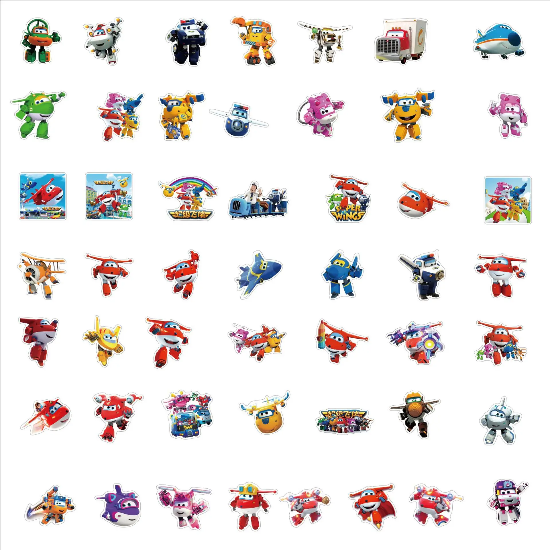 10/50 Uds. Pegatinas de superalas de animación de dibujos animados lindo divertido garabatos calcomanías impermeables juguete para regalo para niños DIY maleta calcomanías para funda de teléfono