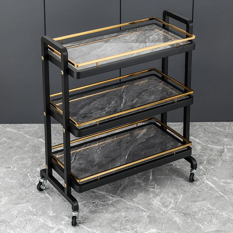 

National style light luxury rock slab series three-layer hot pot dish car
