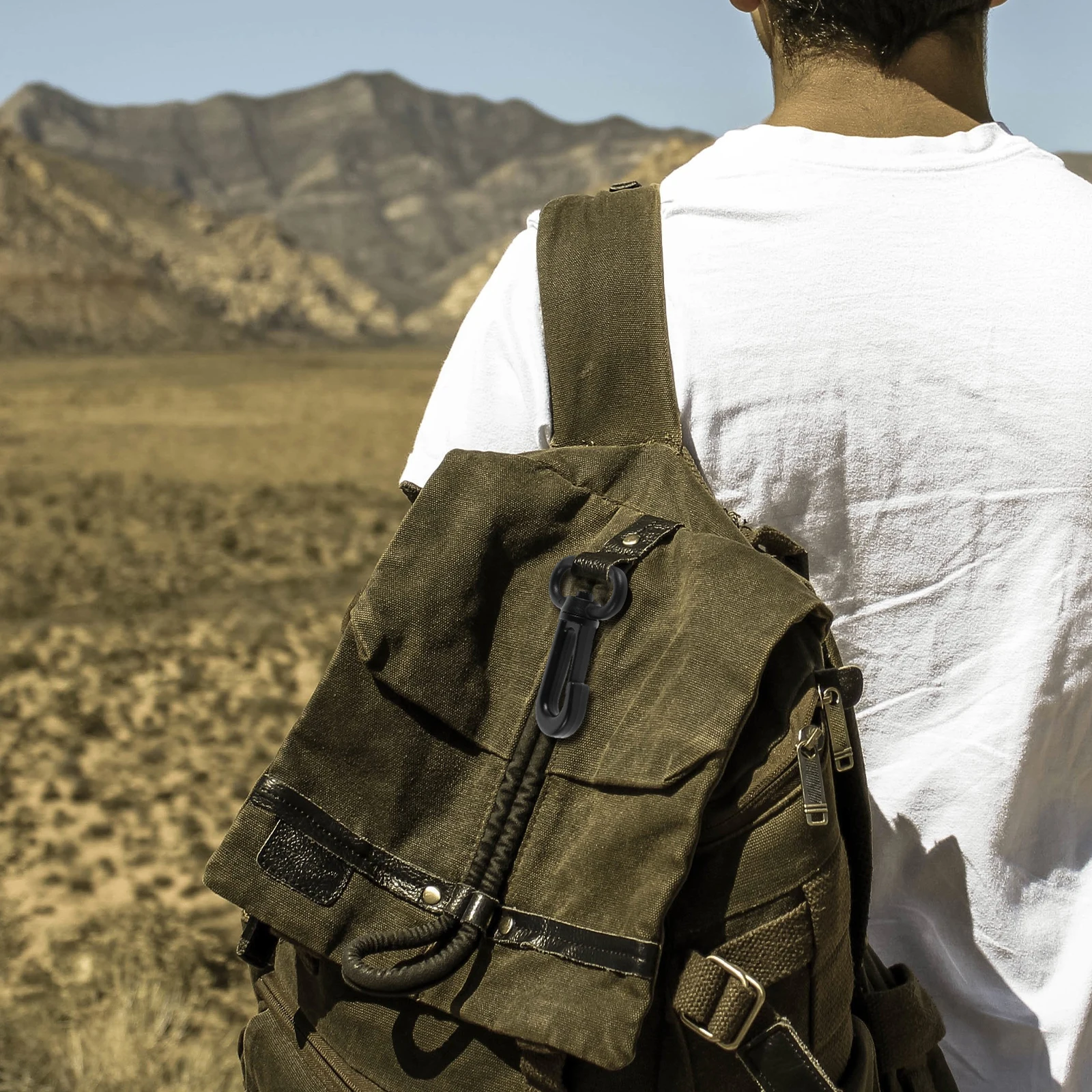 15 قطعة البلاستيك خطاف دوار المفاجئة المشابك حقيبة سوداء حزام مشبك لحقيبة الظهر محفظة الأمتعة DIY إكسسوارات الأجزاء الداخلية للكمبيوتر الروتاري السحابة