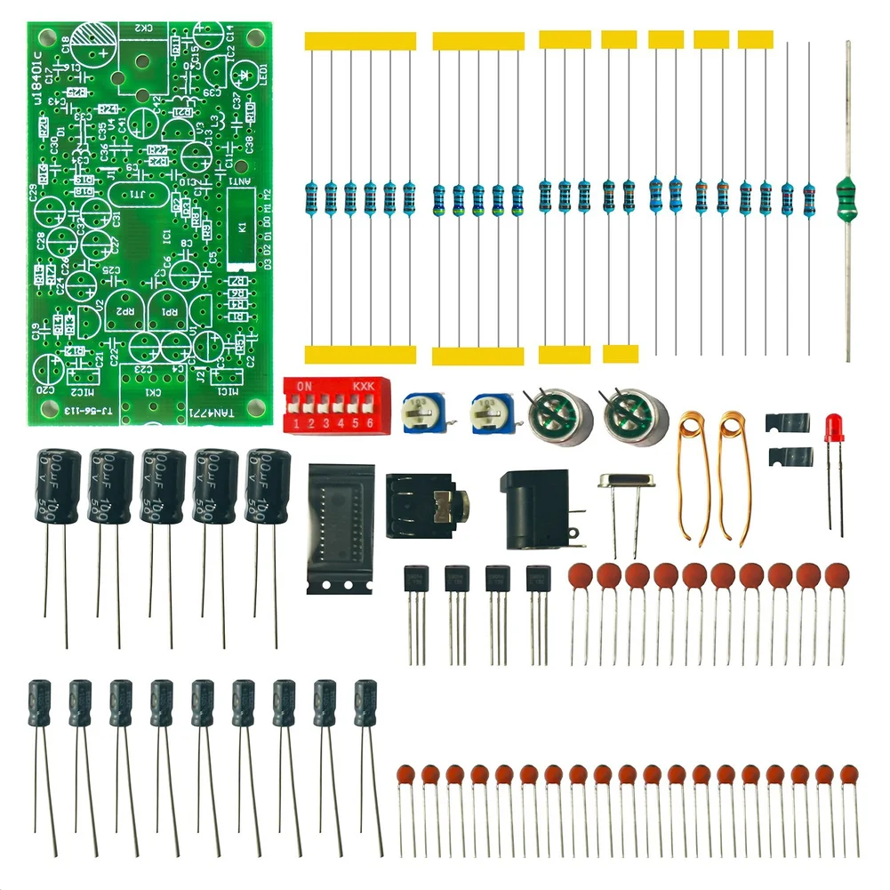 FM Transmitter Kit for Audio Hobbyists Supporting Wireless Transmission from Multiple Sources Including PC FM Transmitter