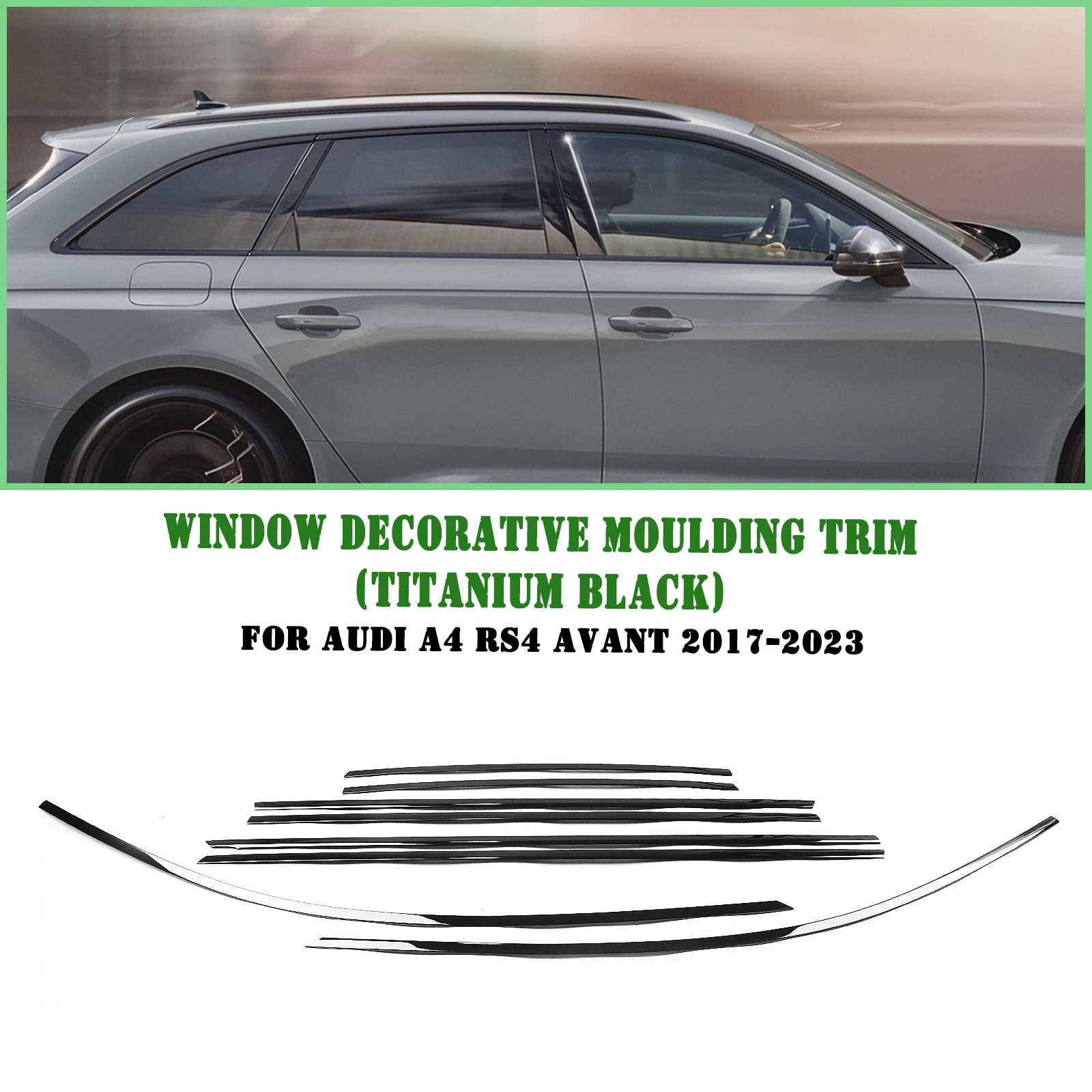 

Weatherstrips Moulding Trim Belt Window Seal For Audi A4 RS4 Avant 2017-2023