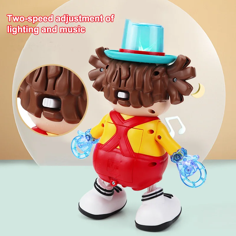 ใหม่ไฟฟ้าเต้นรําClownตุ๊กตาไฟและเพลงเต้นรําตุ๊กตาเด็กการศึกษาไฟฟ้าของเล่นของขวัญวันเกิด