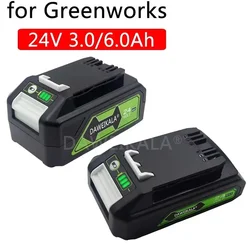 For Greenworks 24V 6.0Ah Lithium Battery Greenworks Battery for Greenworks 24V 48V Tools MO24B410 MO48L4211 HT24B210 21342