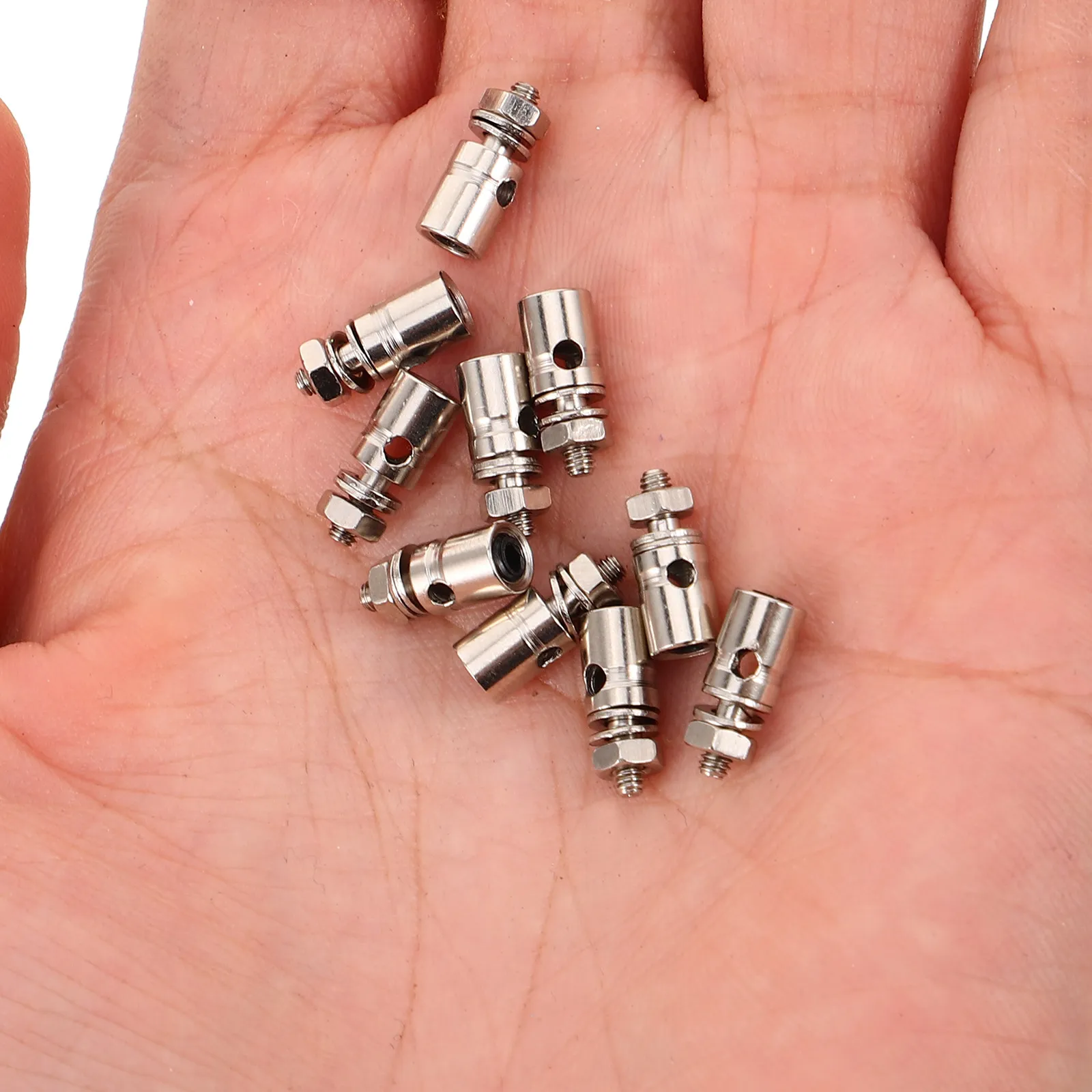 

10Pcs Rc Airplane Pushrod Connector Linkage Stopper High-Strength Metal Rudder Angle Adjuster for Stable Flight Performance Rc