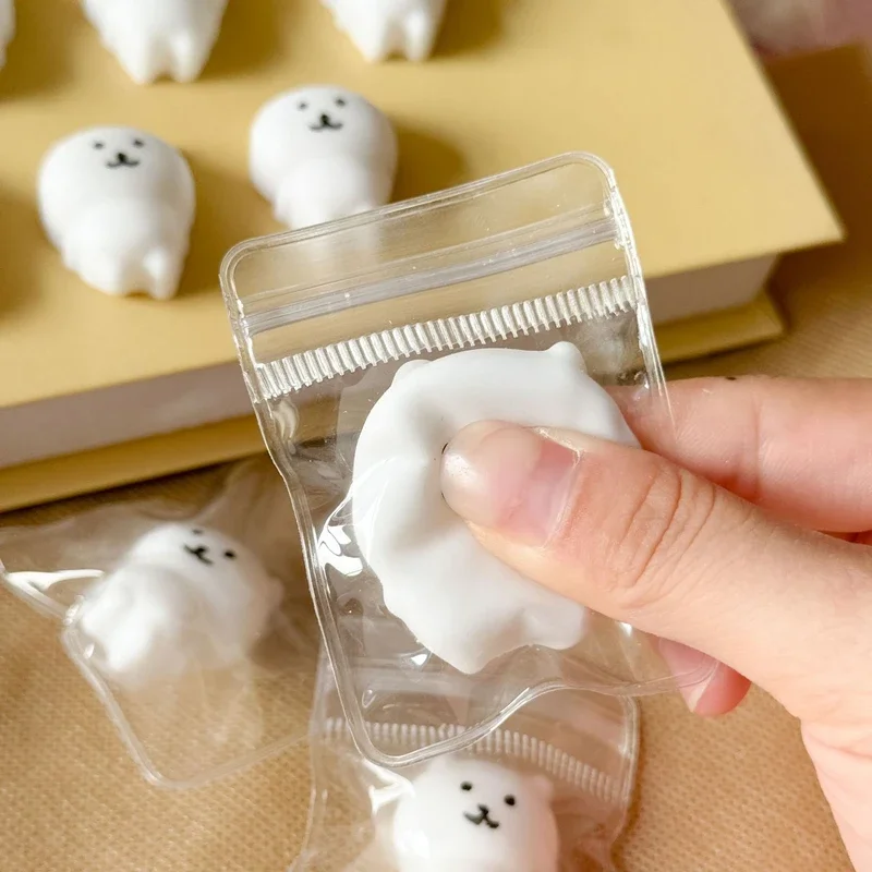 Self Deprecating Bear Squishy Toy Cute Tiny Bear Stress Ball Keychain Pendant Squeeze Toy Anti-stress Fidget Toy ナガノのくま - Detail 1