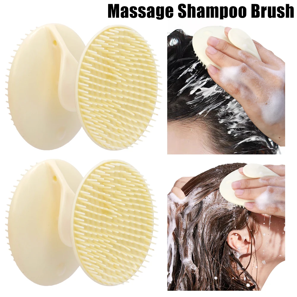 Silicone Shampoo Brush Scalp Massage Comb Shampoo Comb Body Massage Brush Head Cleansing Soft Cushion Airbag Deep Scalp Care