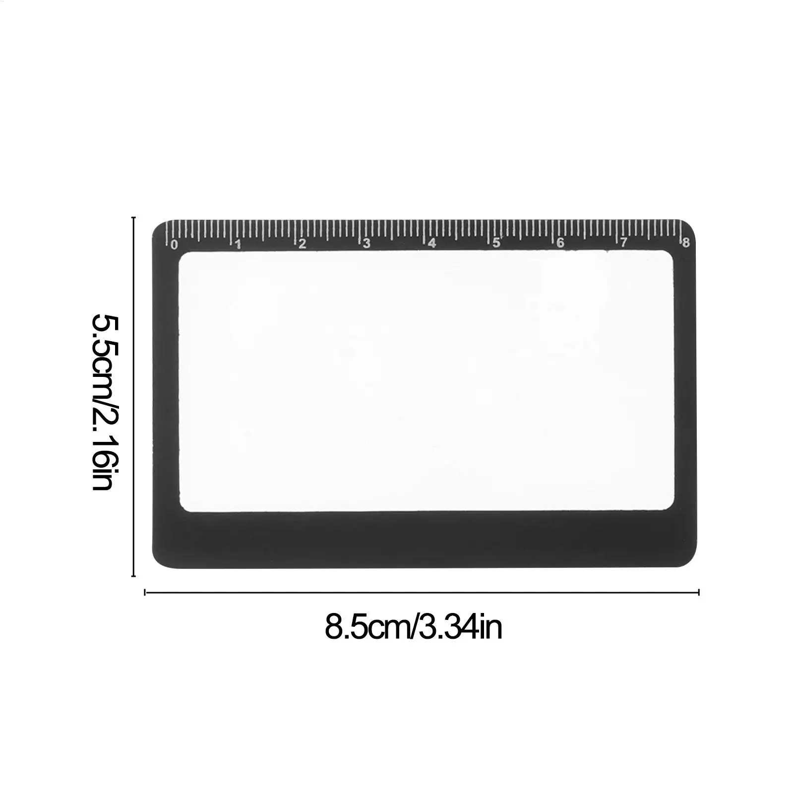 Magnifier Card 3X Mini Magnifying Glass Ruler Pocket Magnifying Glass for Reading Fire Starting Survival Tools Magnifying Ultra