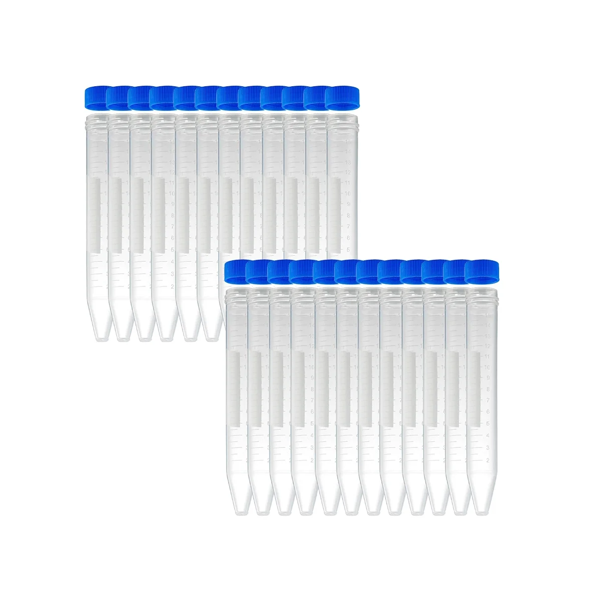 Provette per centrifuga coniche 15ML, provette in plastica Sterile da 100 pezzi con tappi a vite, contenitore in polipropilene