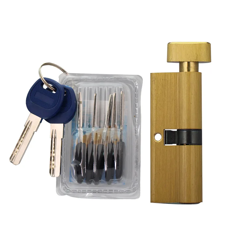 European Big Brass Door Lock Cylinder Single Open,Brass Core Door Lock Indoor,60mm70mm75mm80mm 90mm 110mm Wooden Door Lock
