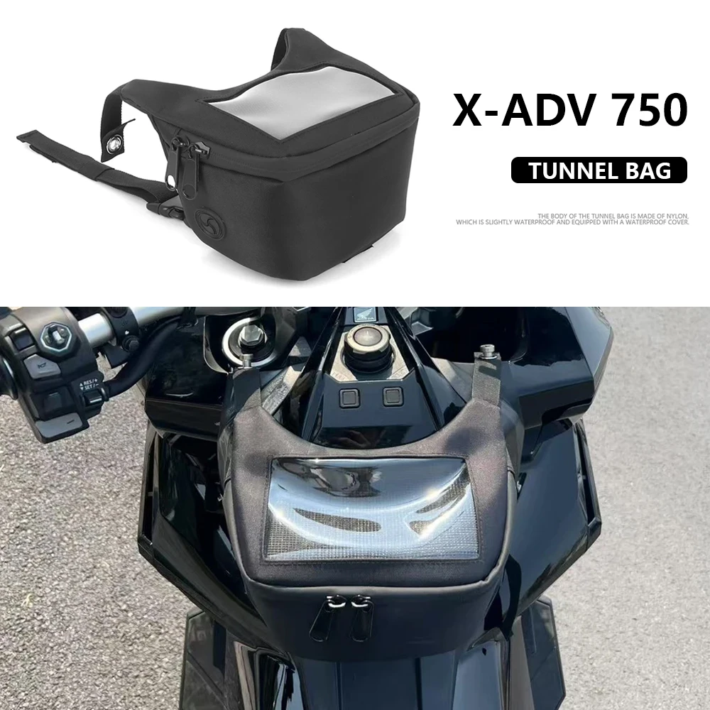 

For Honda X-ADV 750 X-ADV750 XADV750 Storage Pouch Tunnel Bag XADV 750 2017-2025 2024 2018 Motorcycle New Scooter Black Tank Bag
