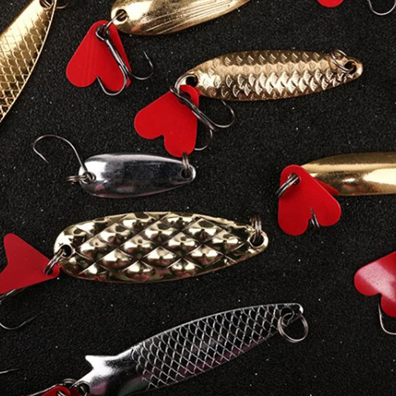 20PCS/Set Metal Jig Spoon Spinner Fishing Lure Wobbler Bait Set With Fishing Tackle Box Kit For Fishing Lure Bait Set