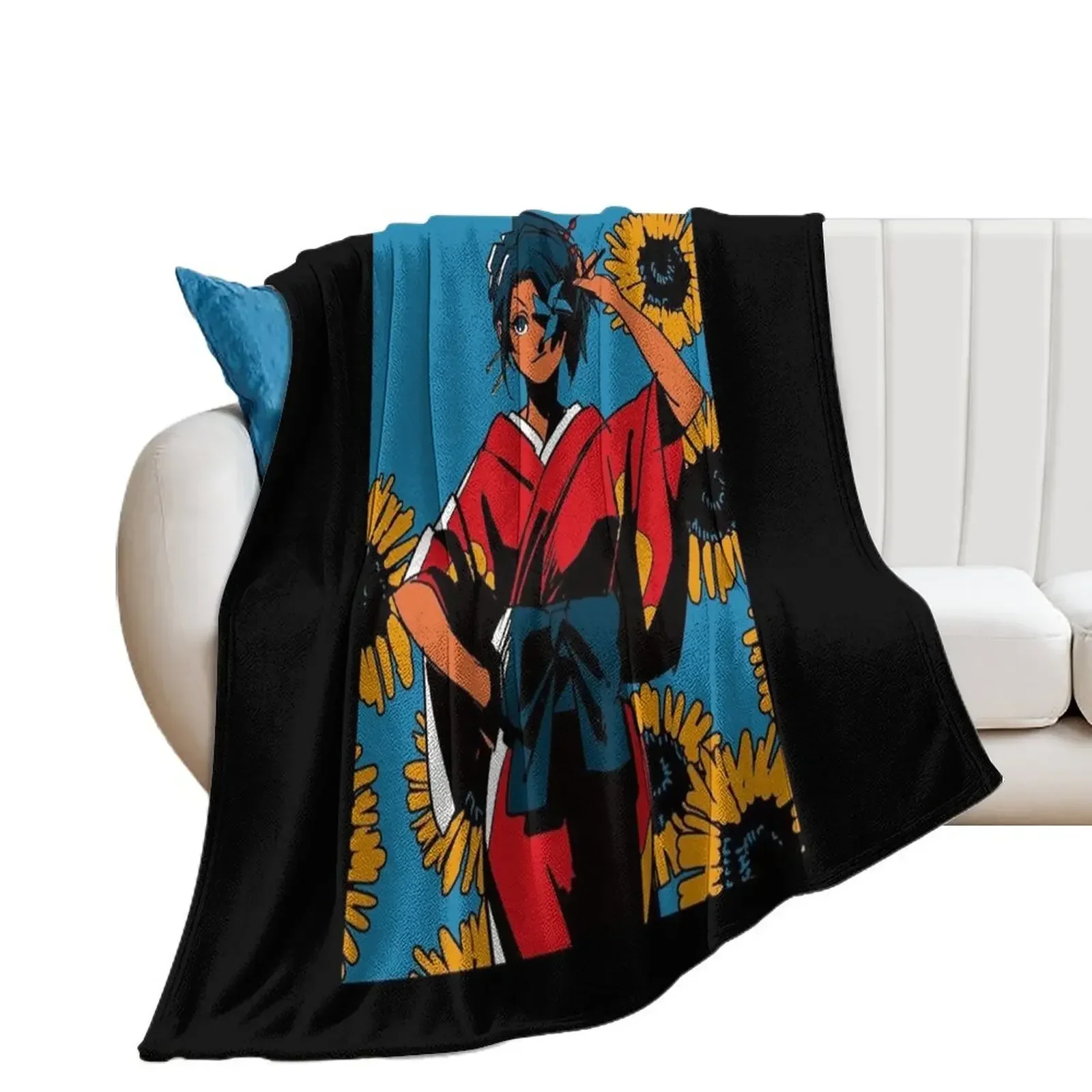 Samurai Champloo Fuu Spread 1 Throw Blanket Bed linens Quilt Blankets