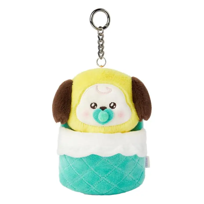 Anime Cartoon Bt21 Korean Popular Trendy Plush Doll Pendant Y2K Cute Doll Car Keychain School Bag Pendant Gift for Friends