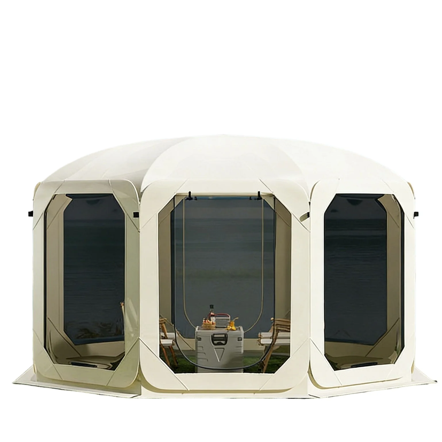 Portable Quick Setup Camping Tent for Outdoor Family Leisure Spring Summer UV Shade Mosquito Proof Tent for Camping Hiking