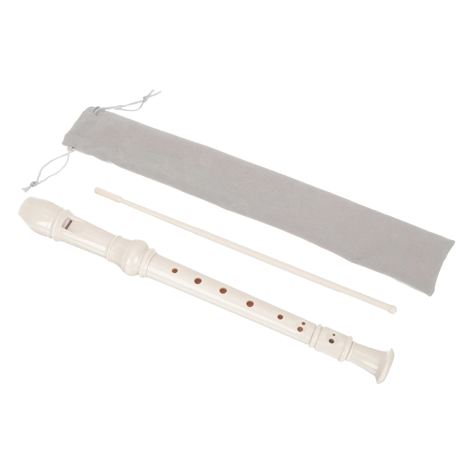 

1 set Eight Hole Recorder ABS Plastic Lightweight Kids Soprano Clarinet Beginner Instrument Compact Size White Musical Toys Rich