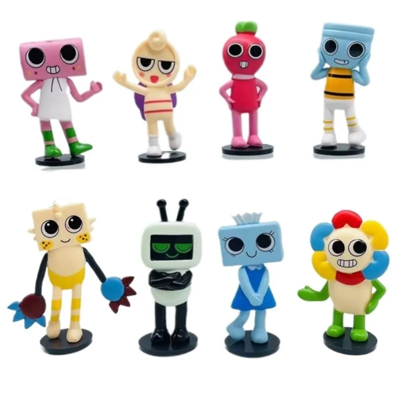 8Pcs/Set Dandy's World PVC Action Figure Toy Cartoon Dandy World Horror Game Model Doll Figurines Kids Gift