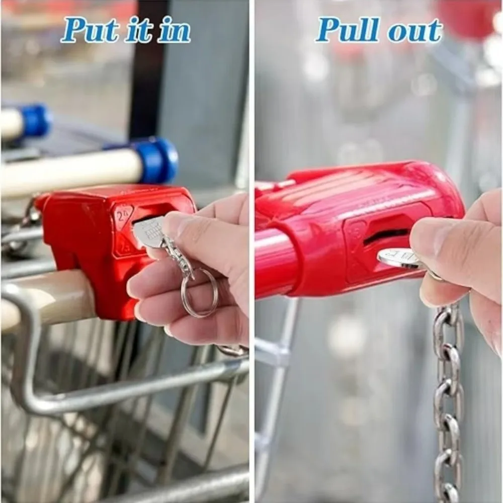 Multi-Purpose Mini Cart Key Key Chain Removable Metal Trolley Keychain Portable Shopping Cart Token Supermarket Use