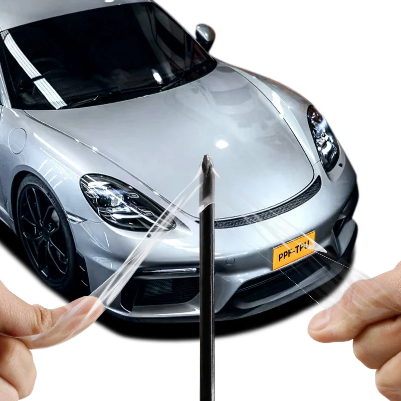 Transparent Clear Shiny Glossy 8.5mil TPU PPF Anti Scratch Protection Auto Body Sticker Self Healing Car Paint Protective Film
