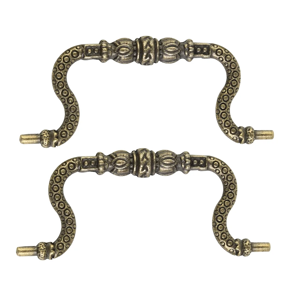 

Set Pull Handles With Screws Zinc Alloy 2pcs Tracery Arch Vintage ​Antique Bronze Accessories Cabinet Decoration