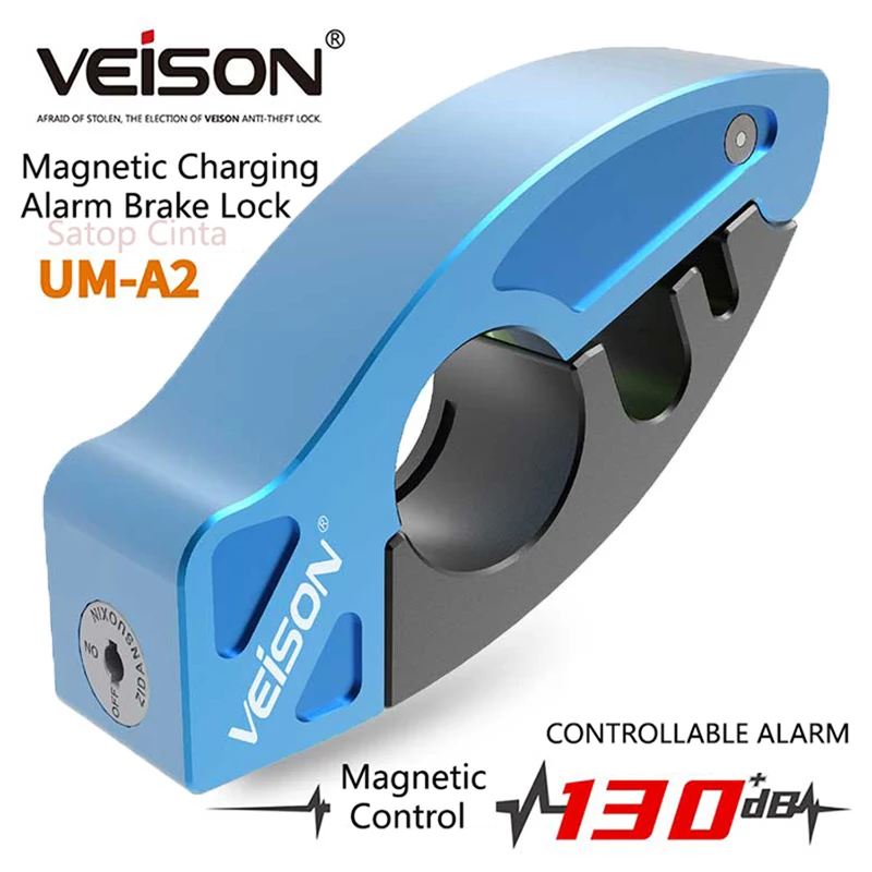 VEISON Motorcycle Throttle Lock Bike Alarm 130DB luminum Alloy Electric Scooter Handlebar Brake Handle Electric Motorcycle Locks