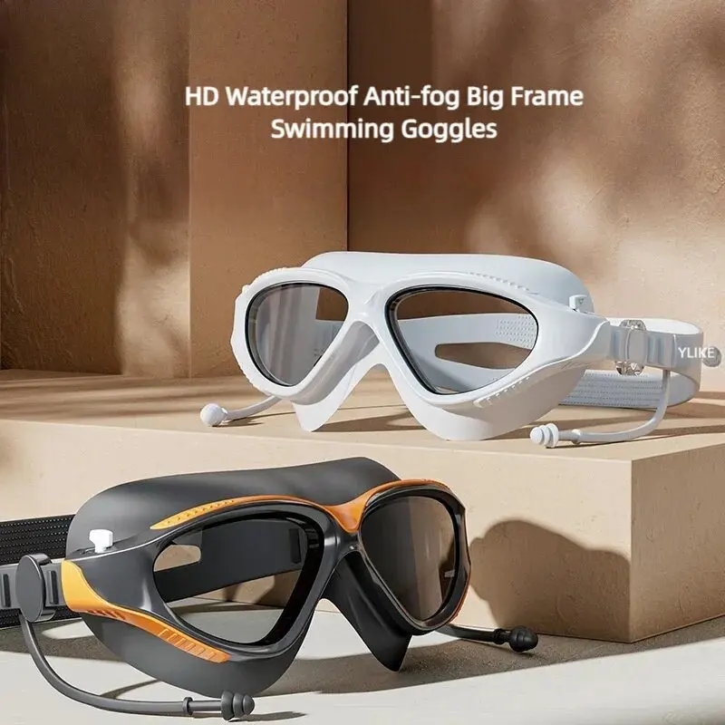 Seasprint profissional adulto anti-nevoeiro lente de proteção uv homens mulheres óculos de natação à prova dwaterproof água ajustável silicone óculos de natação