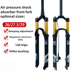 MTB Forks, Bike Suspension Air Fork for Dirt Jump/XC, 26/27.5/29 Inch Compatible with Men's Bicycles, Bike Parts