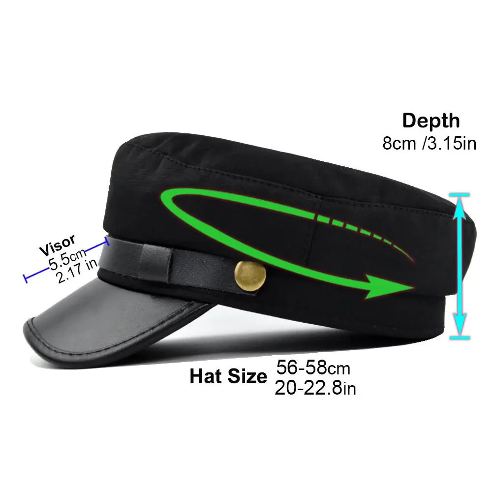 For Unisex Streetwear Berets Winter British Style Metal Button Women Captain Caps Flat Navy Hats Fishing Cap Men Sailor Caps