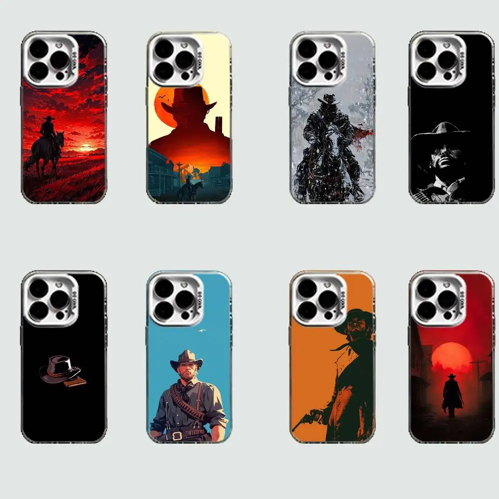 

Red D-Dead R-Redemption Hard Phone Case for IPhone 16 15 14 13 12 11 Pro Max Plus16E X XR XS Max shockproof Full Cover